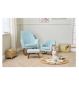 Tutti Bambini Jonah Luxe Schaukelstuhl und Fußhocker Boucle Ocean Stone Babyzimmer Set