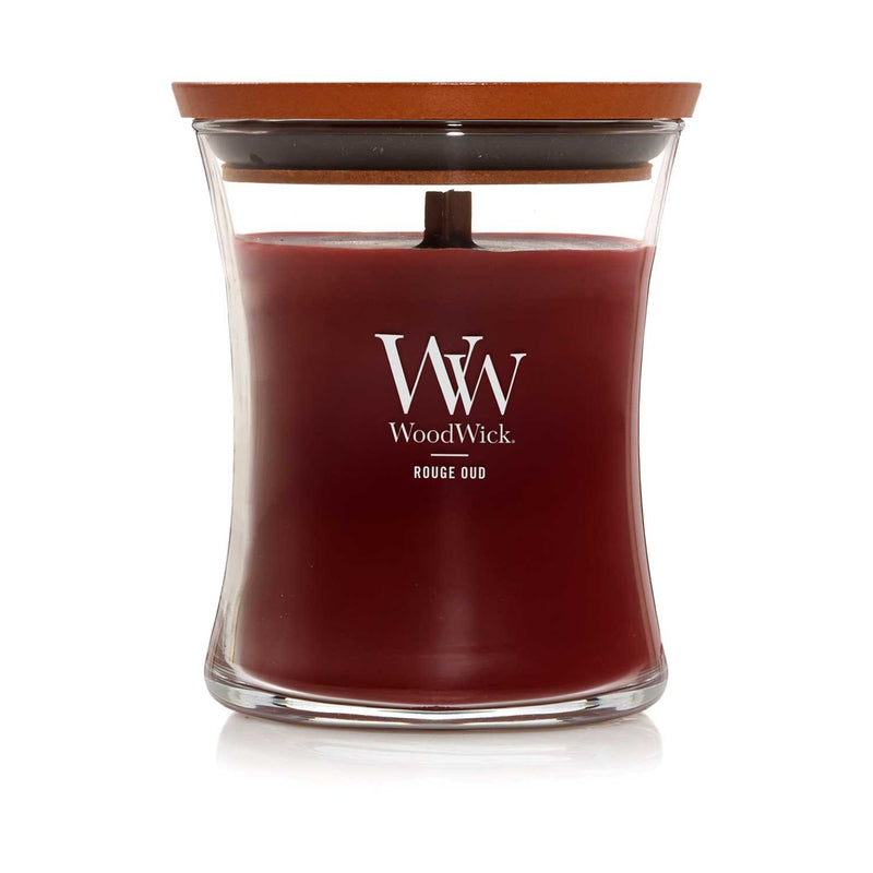 Woodwick hourglass candle Rouge Oud 275g, UK version