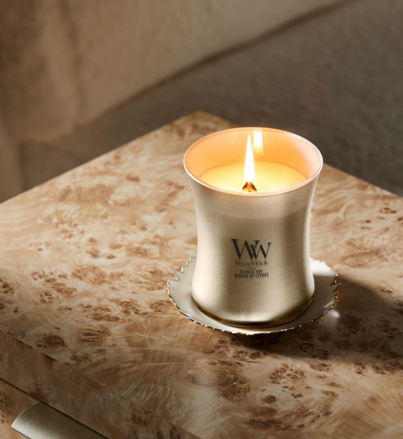 Woodwick Renew Hourglass Candle Lavender Cypress 275g - British product