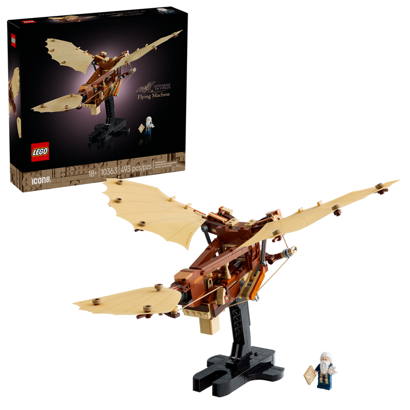 LEGO Icons da Vinci Flying Machine 493 Pieces, imported from the UK