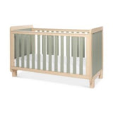Tutti Bambini Kuba Cot Bed Golden Oak and Sage Weave (British brand)