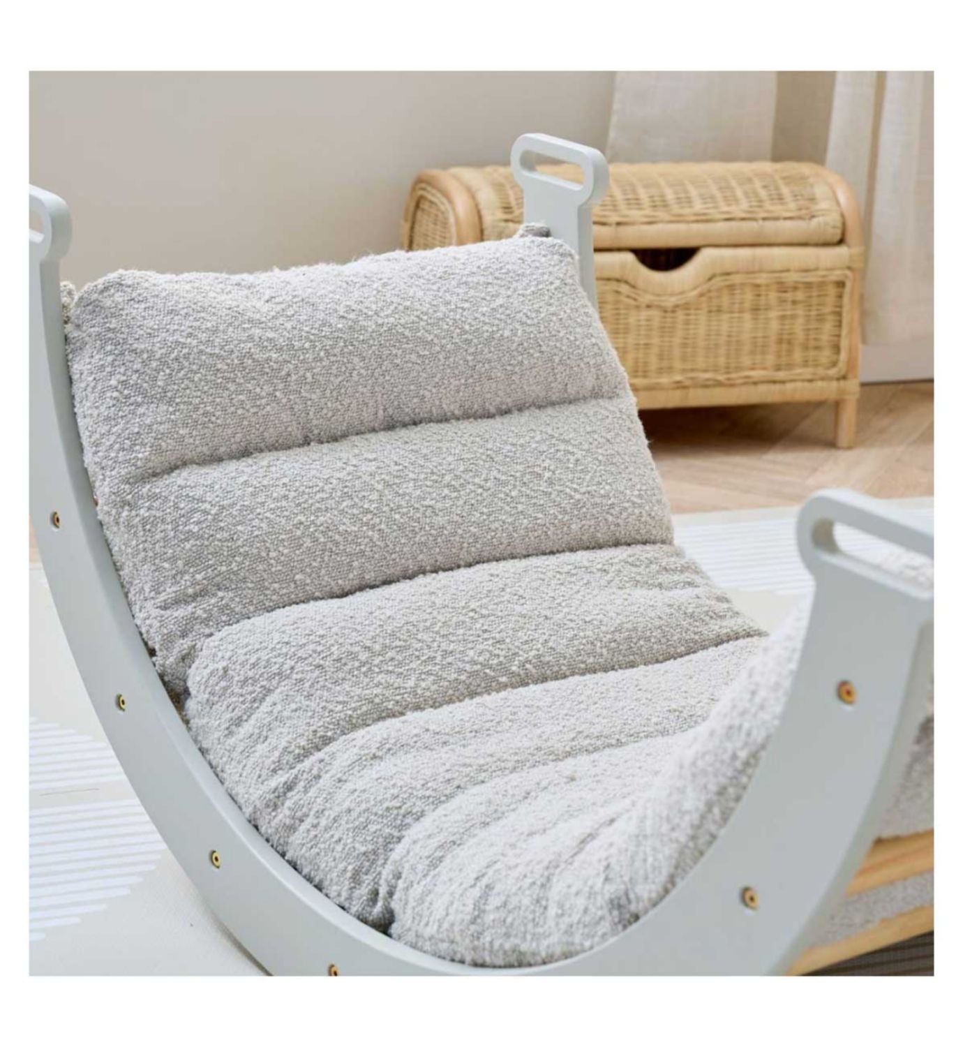 Tutti Bambini Pikler rocking frame cushion Boucle Mushroom (British brand)