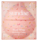 Sundae Body Whip Birthday Cake 220ml, imported from the UK