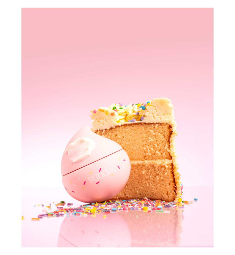 Sundae Body Whip Birthday Cake 220ml, imported from the UK