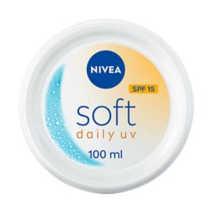 NIVEA Soft Daily UV Moisturiser SPF15 100ml, imported from the UK