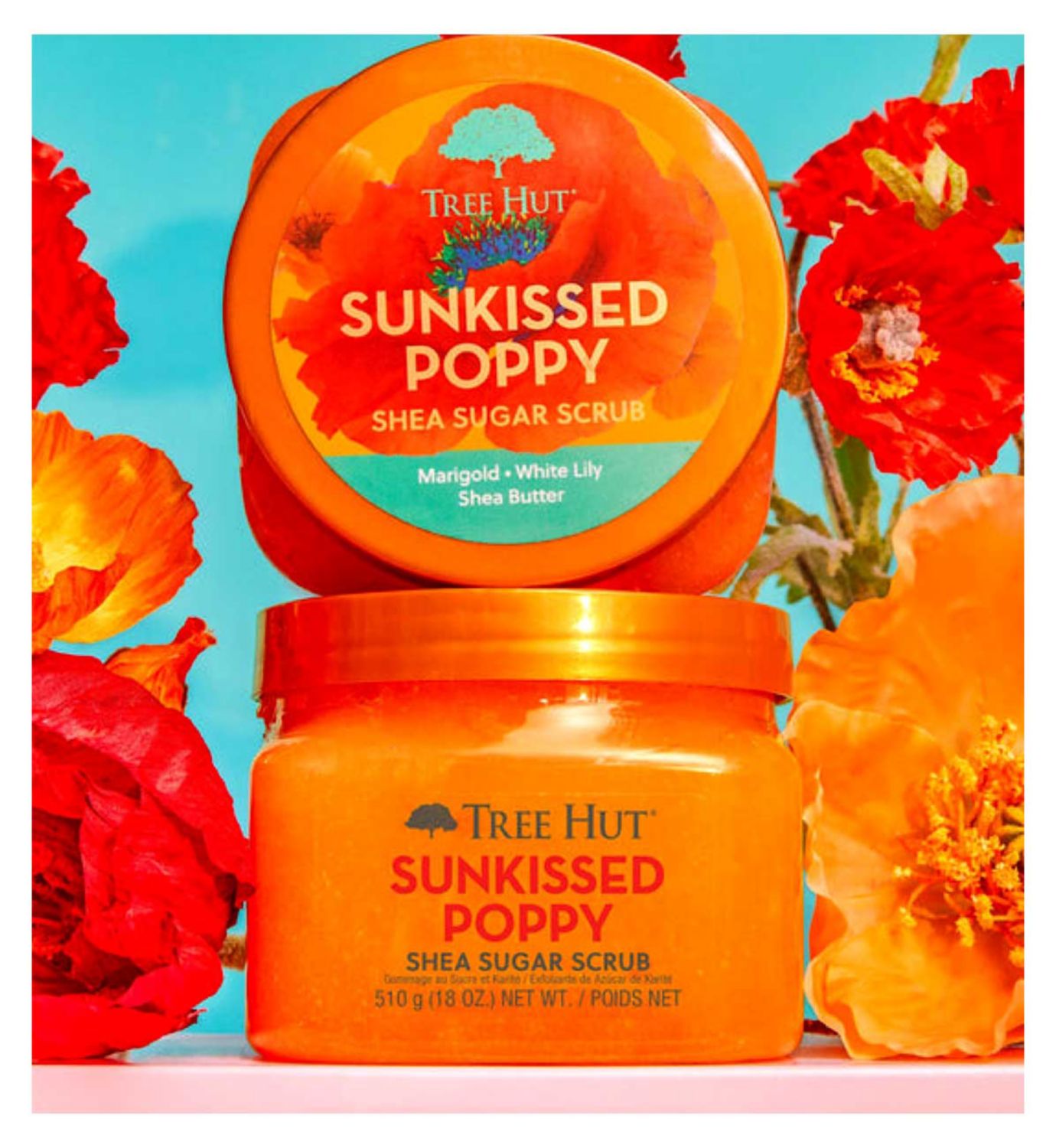 Tree Hut sugar body scrub Sunkissed Poppy 510g - British product