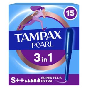 Tampax Pearl Super Plus Extra Unscented Tampons x15 (British brand)