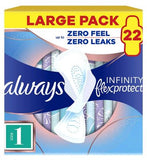Always Infinity FlexProtect Sanitary Towels Normal Size 1 with Wings 22 Pads