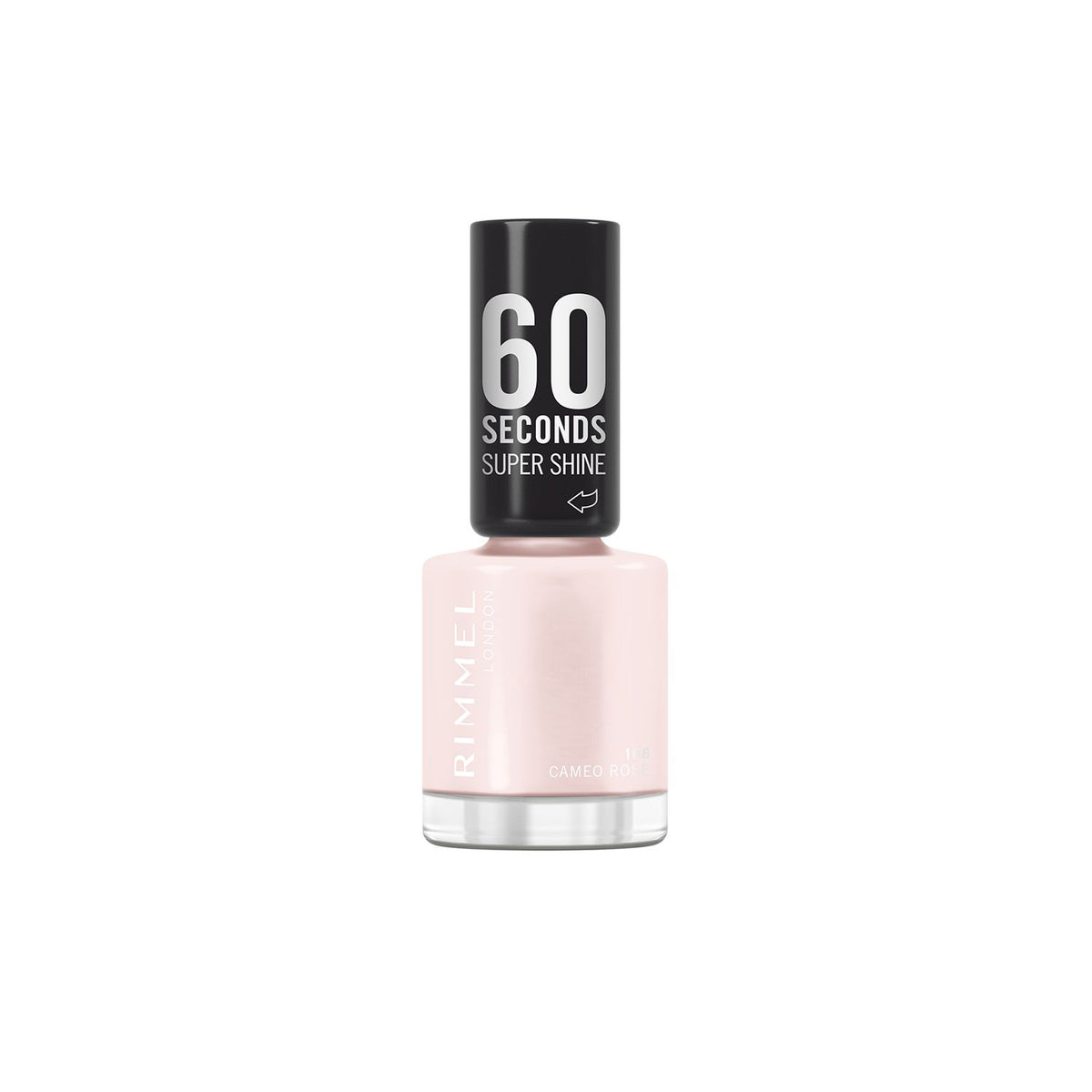 Rimmel 60 Seconds nail polish shade Cameo Rose, imported from UK