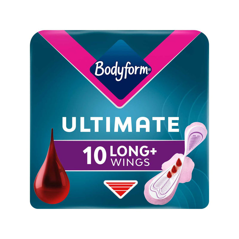 Bodyform Ultra Long sanitary towels 10 pack (British brand)