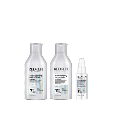 Boots Redken Acidic Bonding Concentrate Trio Serum Bundle Bond Repair Hair Treatment- Buy online at McGrocer