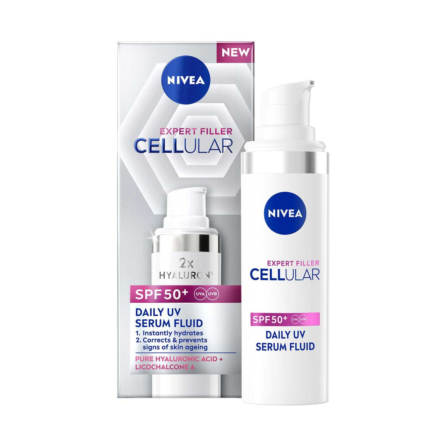 NIVEA Cellular Expert Filler Serum SPF50 30ml, imported from the UK