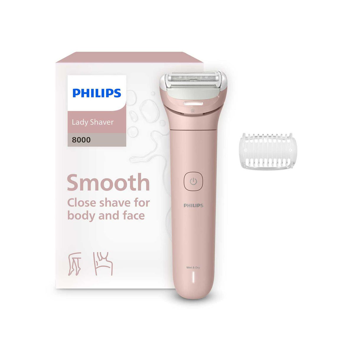 Philips Ladyshave Series 8000 Wet & Dry Cordless Shaver, imported from the UK