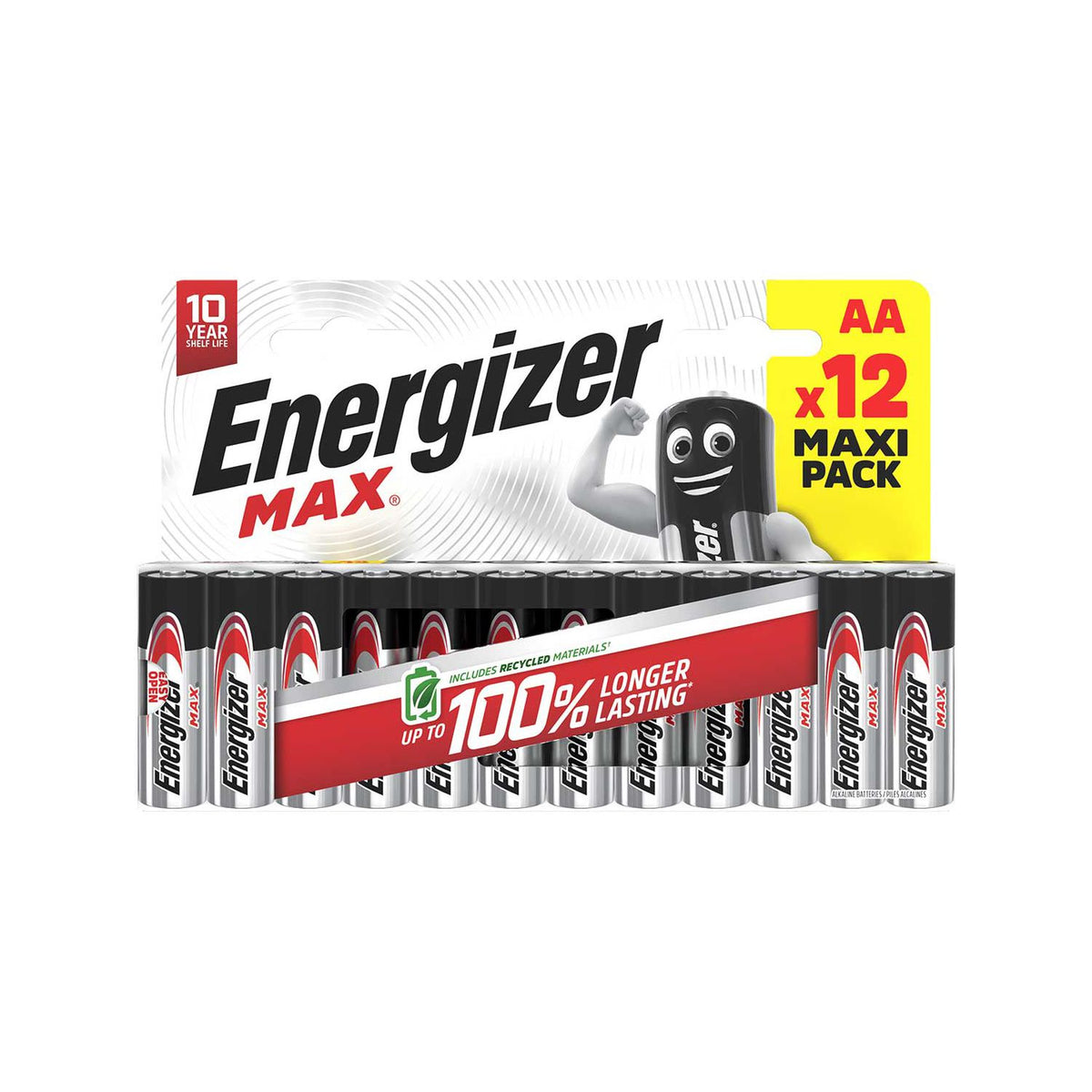 Energizer Max Alkaline AA Batteries Pack 12s