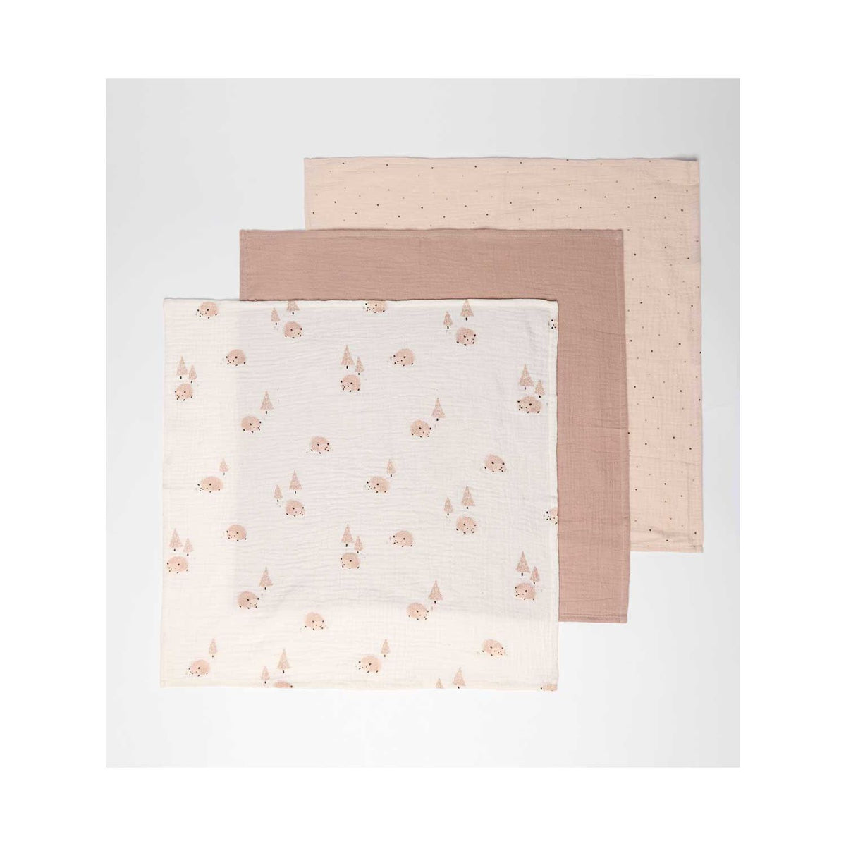 Maybe Baby 3 pack brown muslin cloths space theme - British product