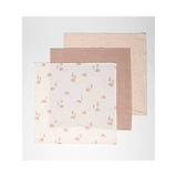 Maybe Baby 3 pack brown muslin cloths space theme - British product