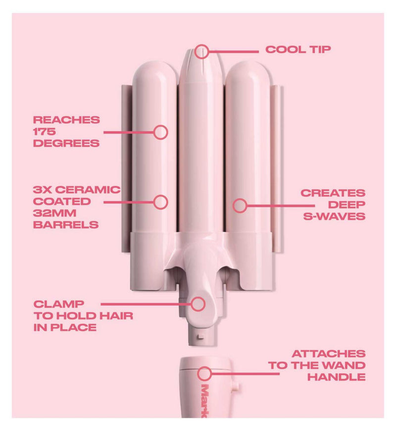 Mark Hill Pick N Mix Mermaid Waver 32mm pink attachment (British brand)