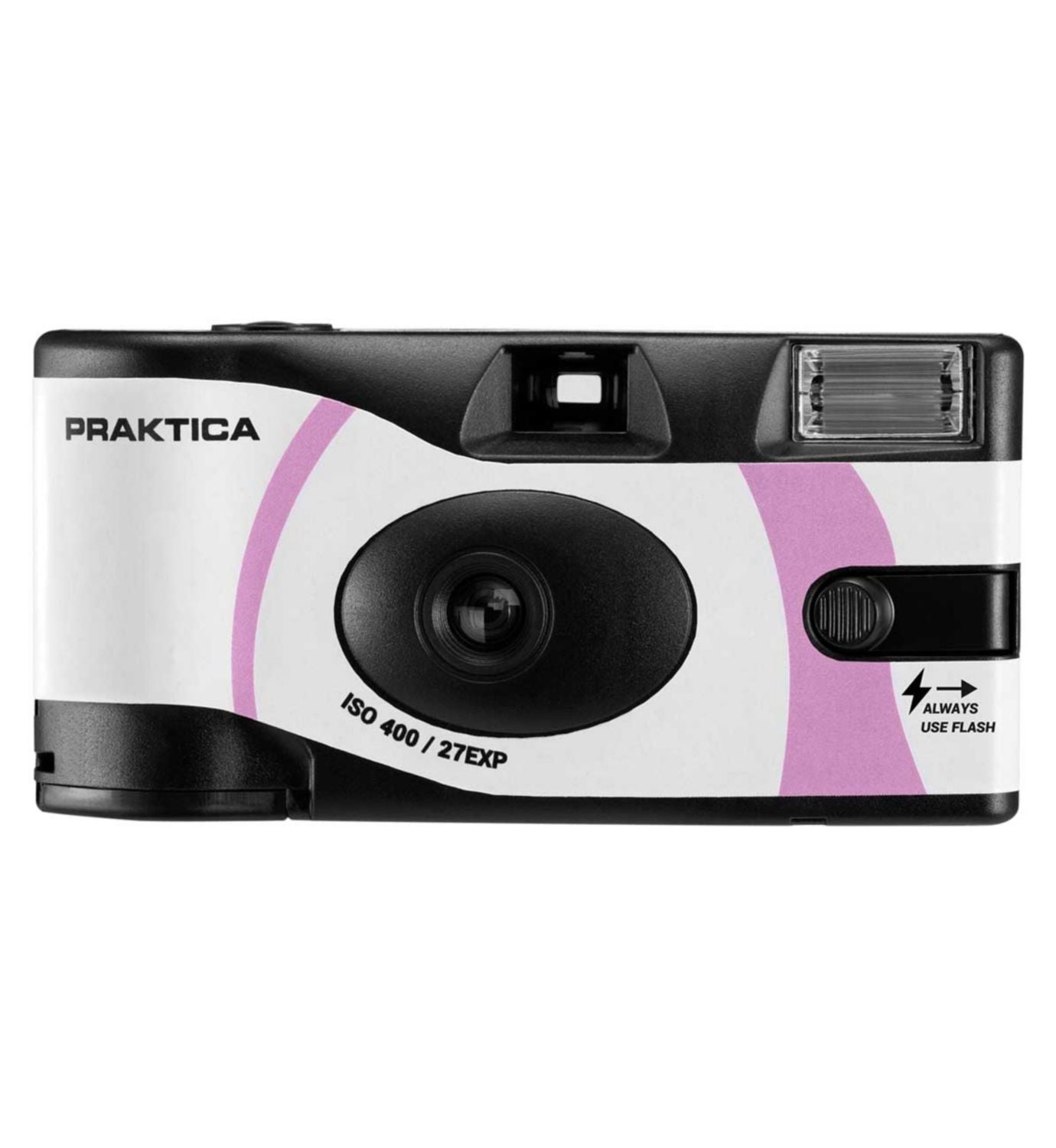 Praktica pink disposable camera with flash, imported from the UK