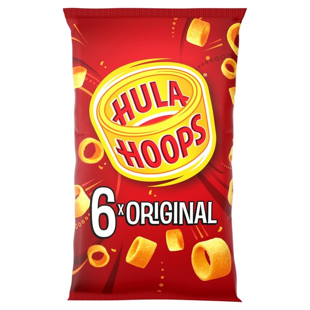 Hula Hoops Original Multipack Crisps Snacks   6 per pack