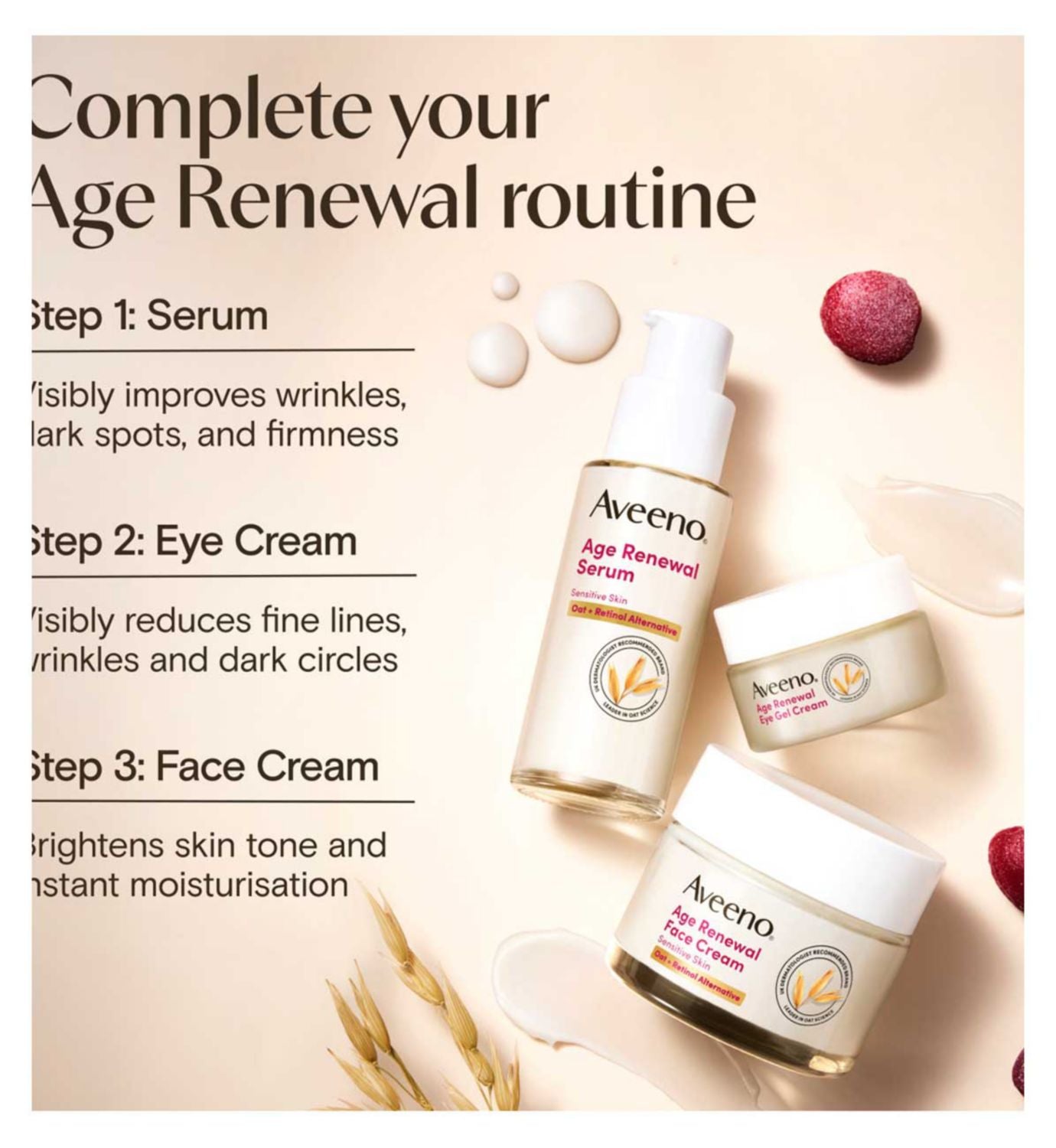 Aveeno Age Renewal Serum 30ml - British product