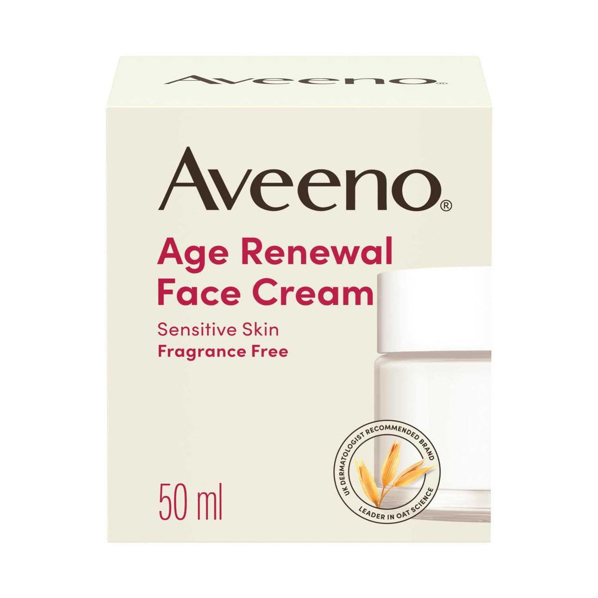 Aveeno Age Renewal Face Cream 50ml (British brand)