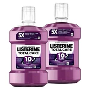Listerine Total Care Mouthwash 1L 2 Bottle Bundle, UK version