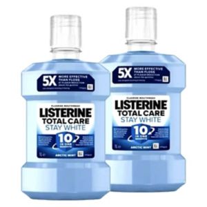 Listerine Total Care Stay White Arctic Mint Mouthwash 1L Bundle