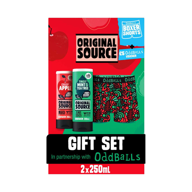 Original Source gift set Oddballs shorts 2x250ml, imported from the UK