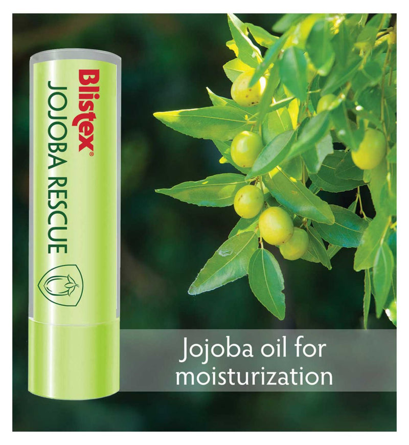 Blistex Jojoba Rescue lip balm 3.7g, imported from the UK