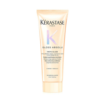 Boots Kérastase Gloss Absolu Conditioner with Glycolic Acid, Hyaluronic Acid & Wild Rose for All Hair Types 75ml- Buy online at McGrocer