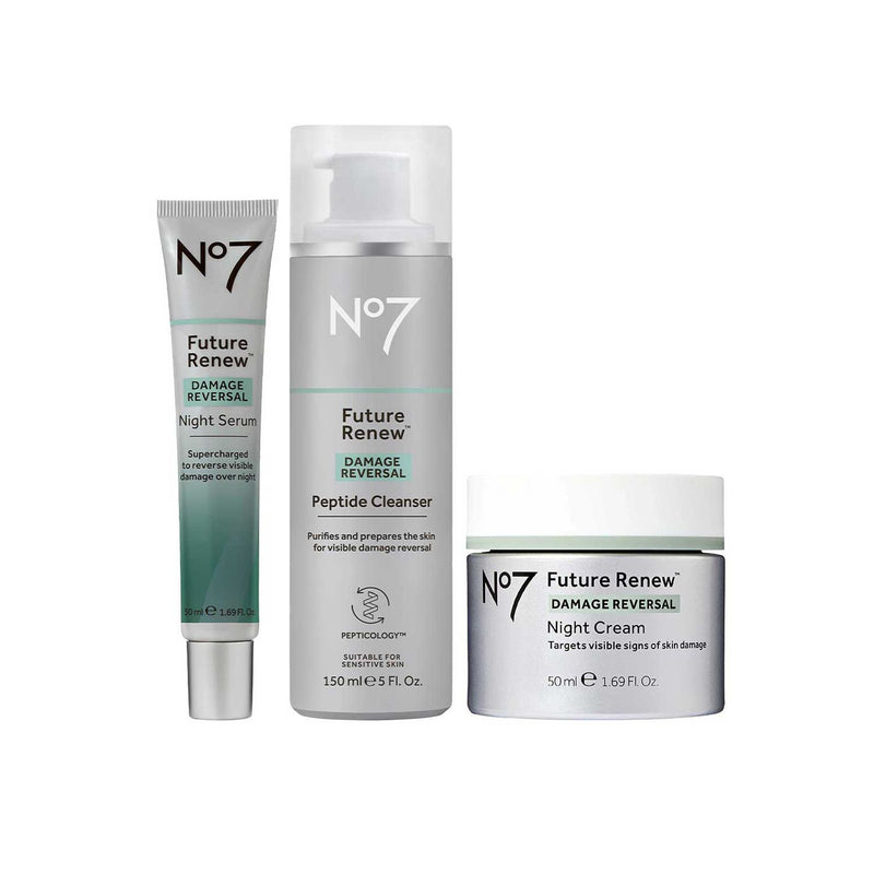 No7 Night Regime Skincare Bundle, imported from the UK