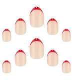 Elegant Touch Red Tips false nails almond shape, UK version