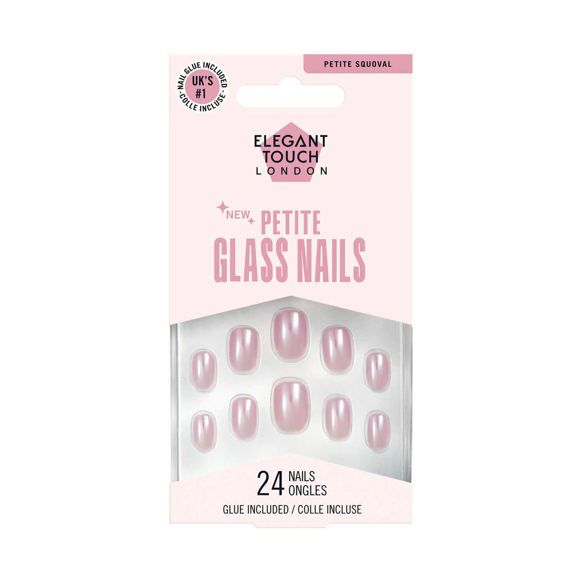 Elegant Touch glass nails Sugar Snow, imported from the UK