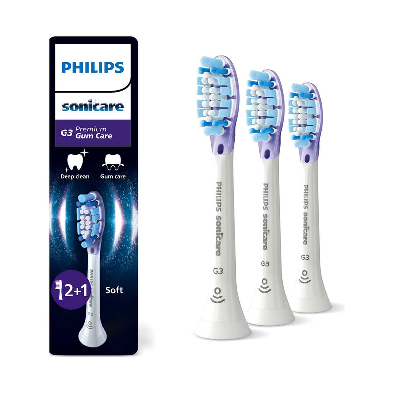 Philips Sonicare Premium Gumcare replacement toothbrush heads 3-pack (British brand)