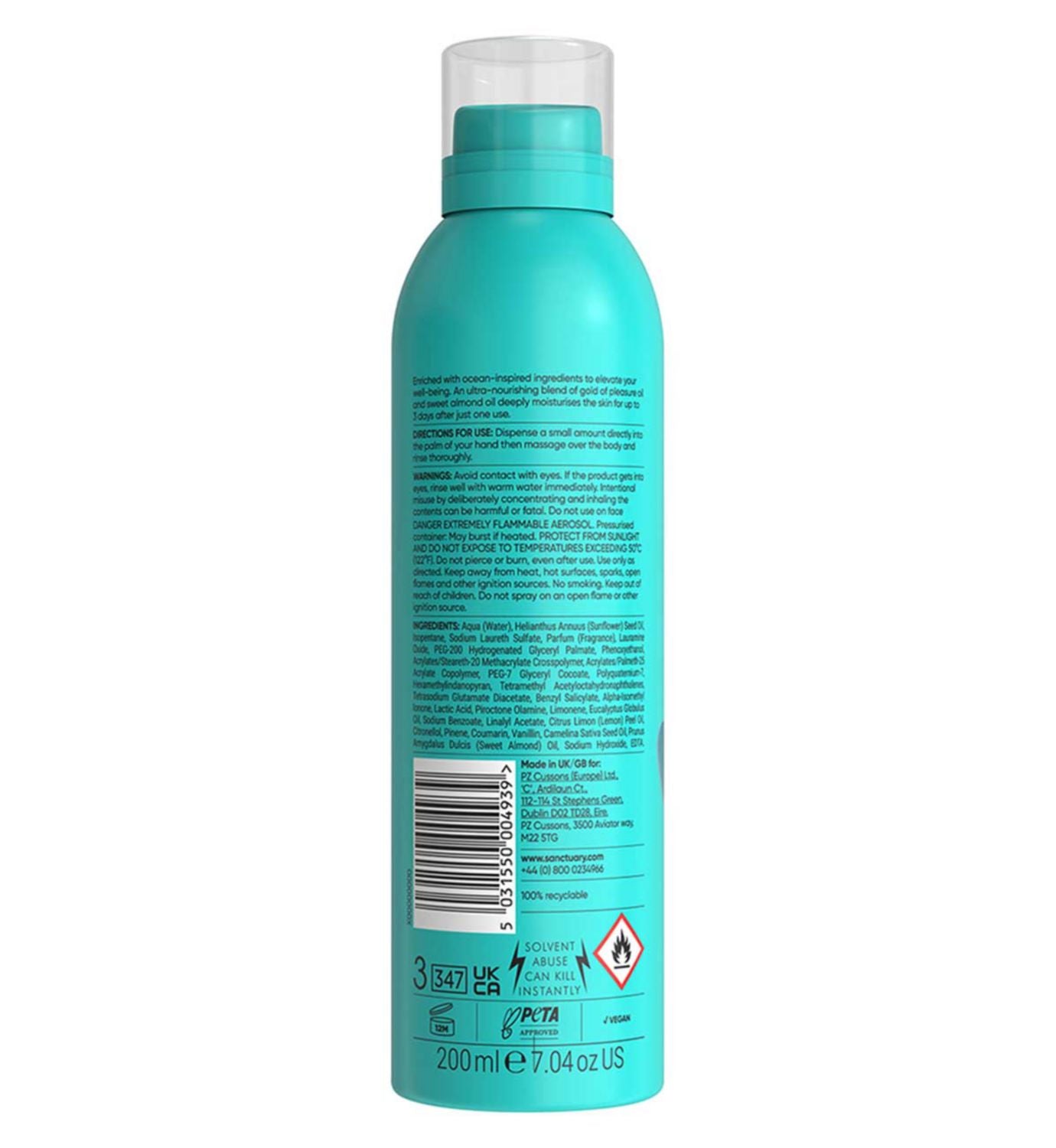 Sanctuary Spa Aqua Serenity shower burst 200ml (British brand)