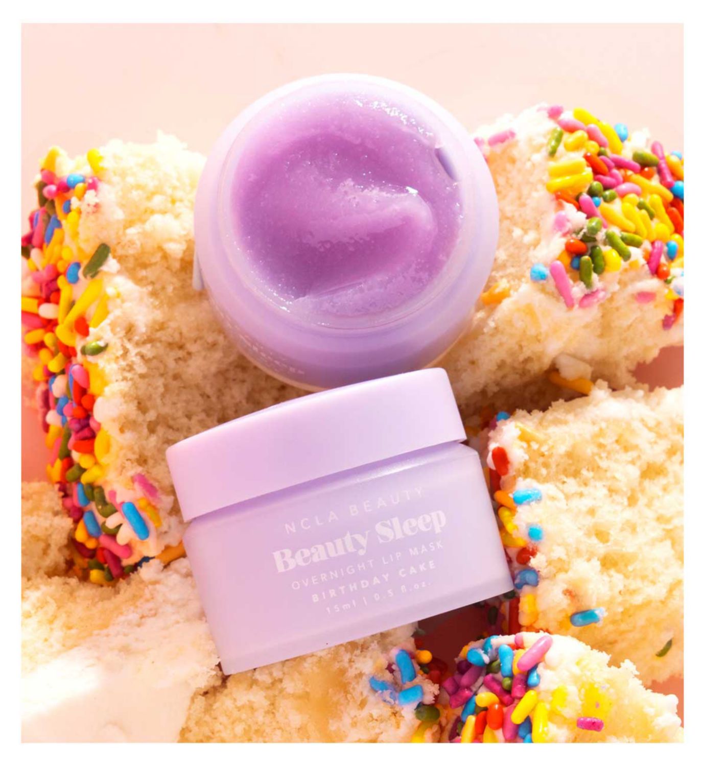 NCLA Beauty lip mask birthday cake 15ml and hair claw clip, imported from the UK
