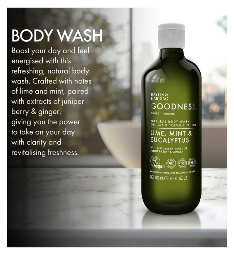 Baylis & Harding Goodness Awaken body wash 500ml - British product