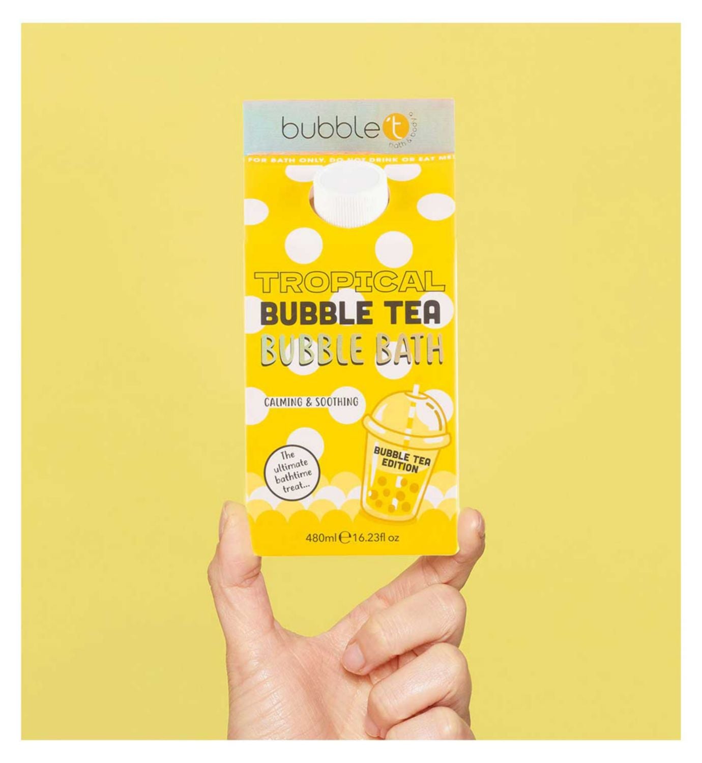 Bubble T bubble bath milk tropical 480ml, imported from the UK