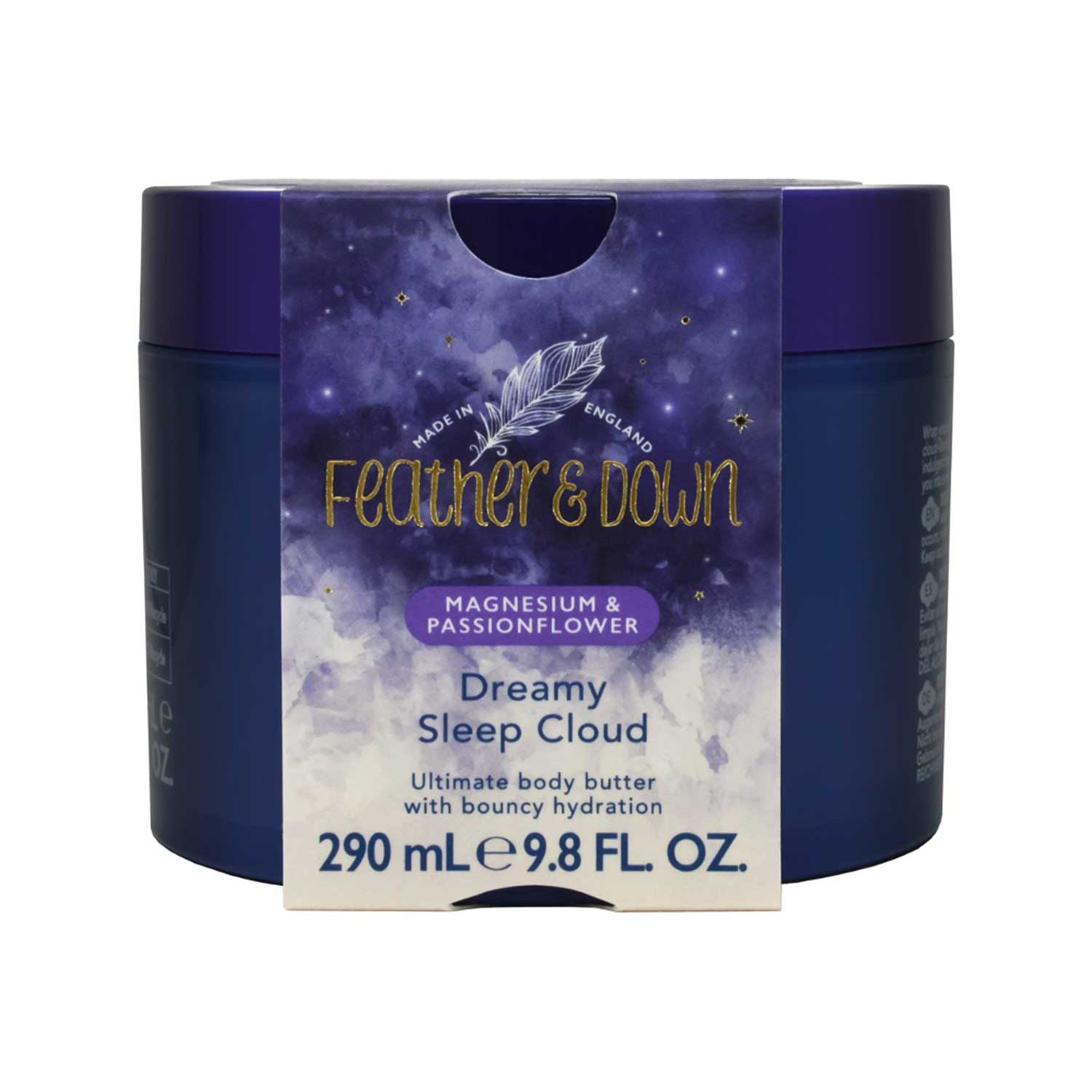 Feather & Down magnesium passionflower body butter 290ml (British brand)