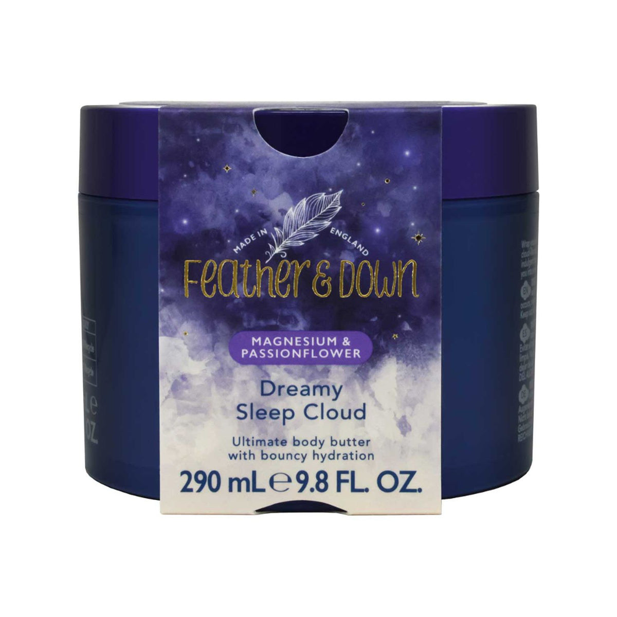 Feather & Down magnesium passionflower body butter 290ml (British brand)