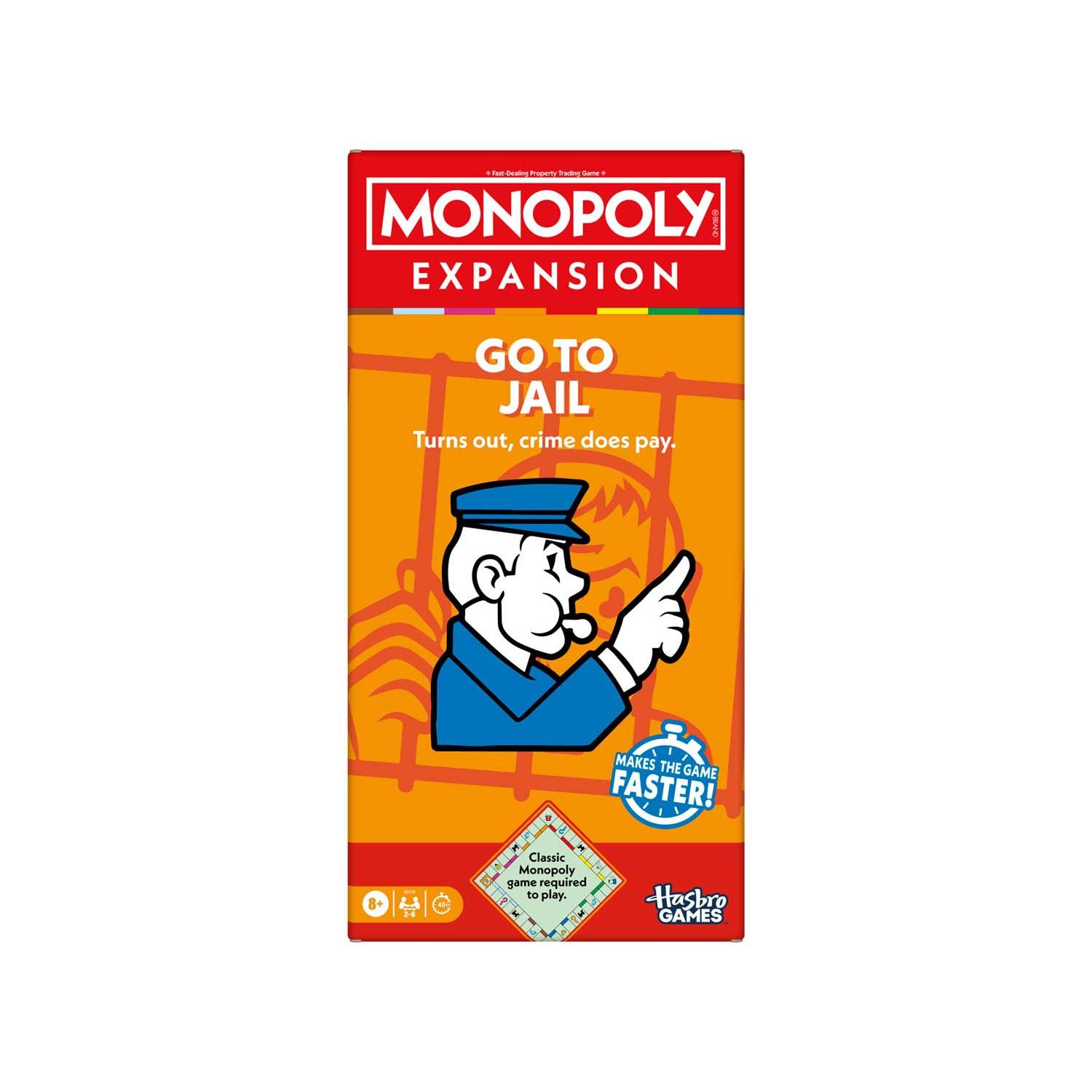 Hasbro Monopoly Go To Jail board game expansion, UK version