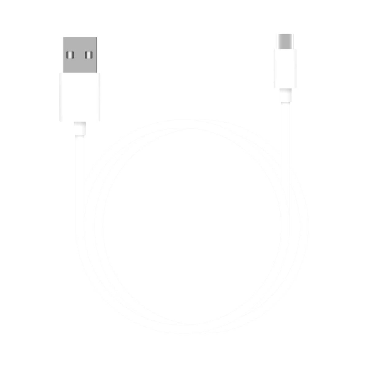 CBL USB-A to USB-C white rounded cable 2m, UK version