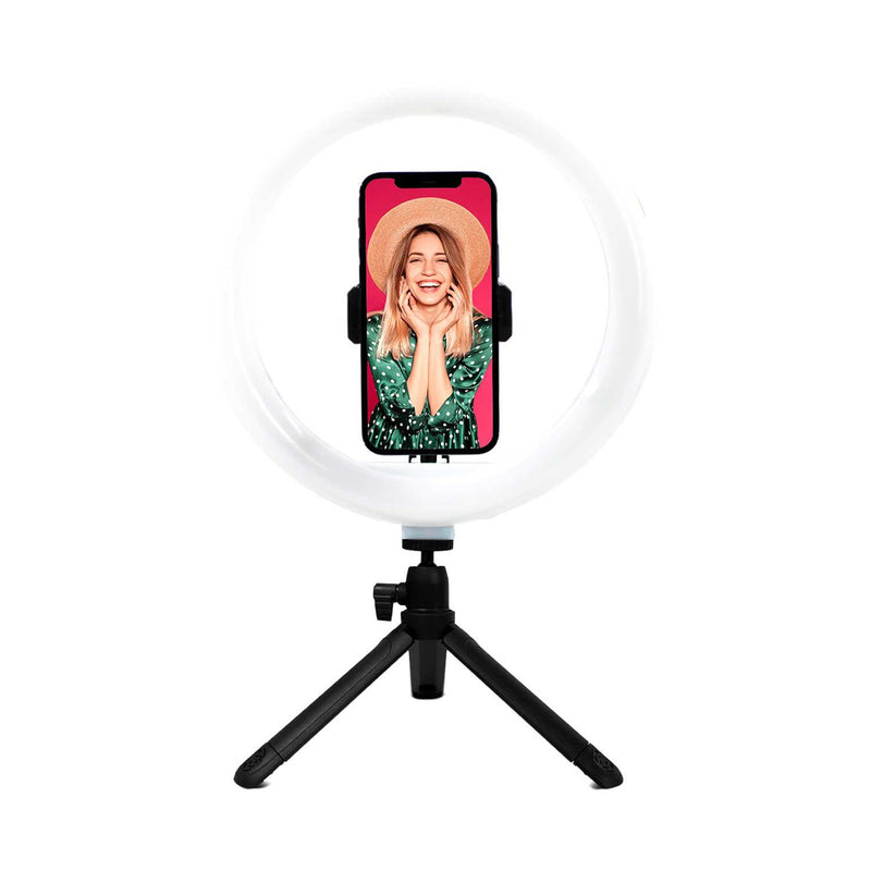 CBL ring light with phone clamp and plastic legs (British brand)