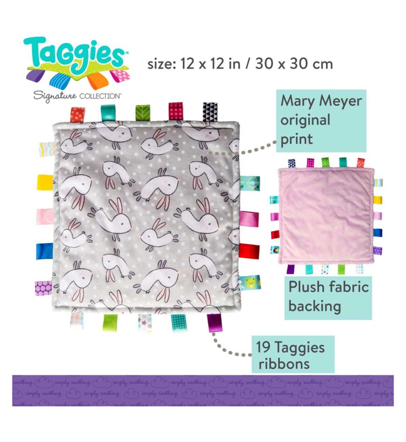 Taggies original comfy bunnies blanket, British product