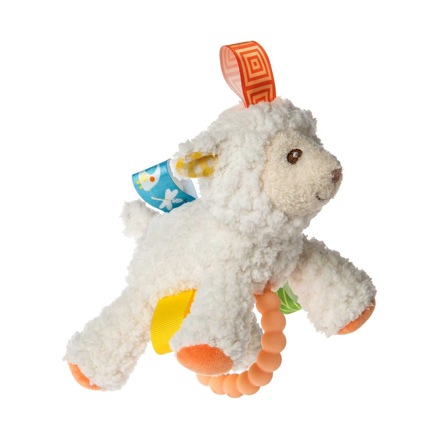 Taggies Sherbet Lamb Rattle soft toy with teether - British product