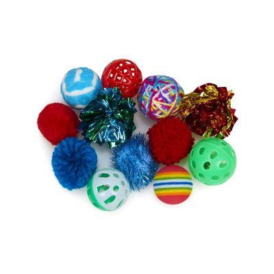 Boots Petface Cat Play Pack 12 Assorted Ball Toys- Buy online at McGrocer