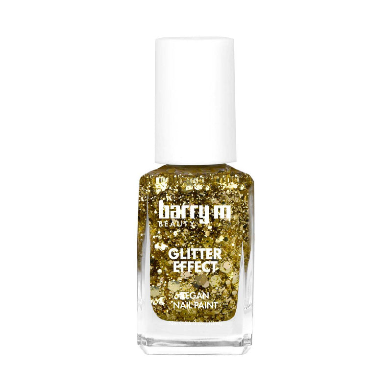 Barry M Glitter Effect Nail Paint Glitz & Gold 10ml (British brand)