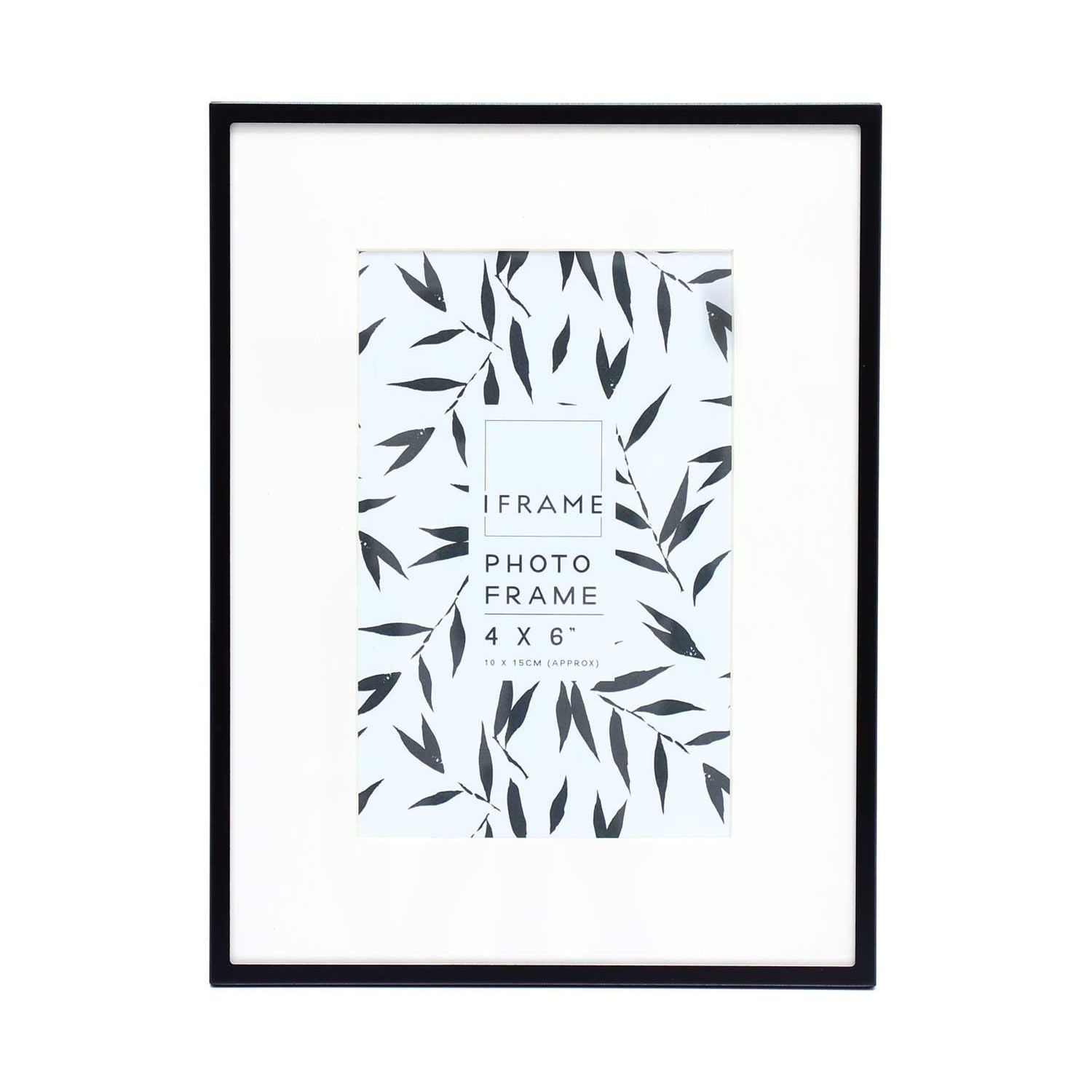 iFrame black metal photo frame 4x6 inches, UK version