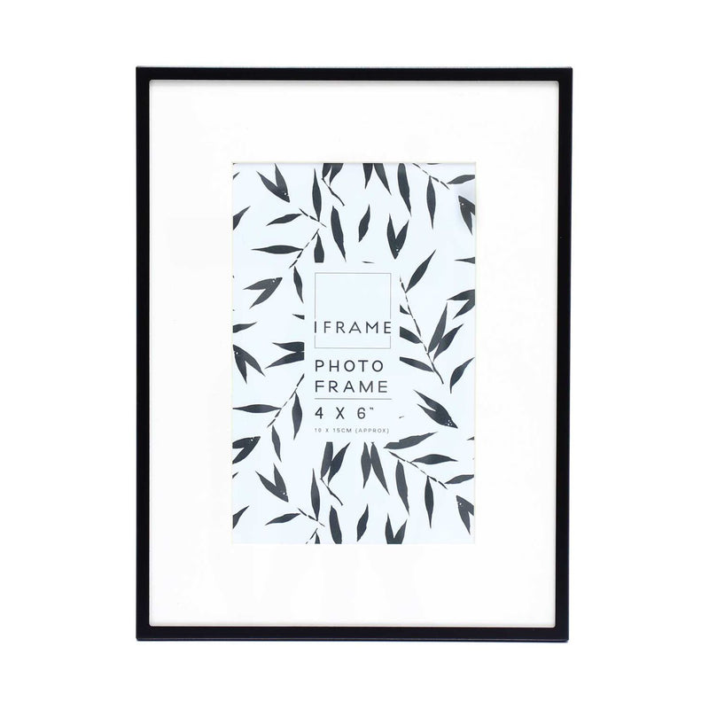 iFrame black metal photo frame 4x6 inches, UK version