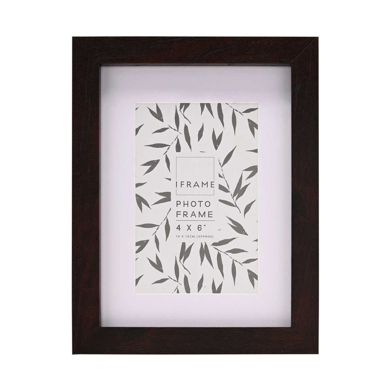 iFrame dark wood finish photo frame 4x6 inches (British brand)